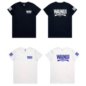 NEW Womens Maple Tee - Wainui Banner Front & Back